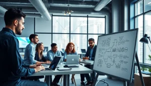 Technology workshop featuring collaborative brainstorming and innovative ideas.