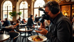 Commercial Photographer capturing vibrant café scene in Milan