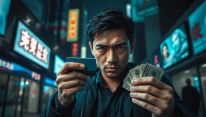 카드깡 관련 디지털 금융 사기를 묘사한 전문적인 이미지