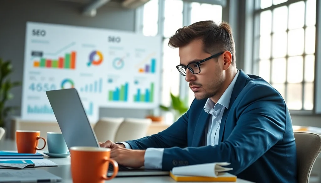 Analyze https://vj88.online/ with a digital marketing expert in a modern office.