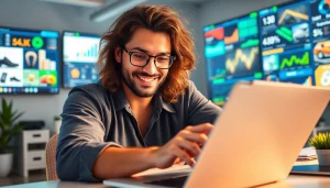 Engaging scene depicting 79king's innovative online marketplace and e-commerce solutions.