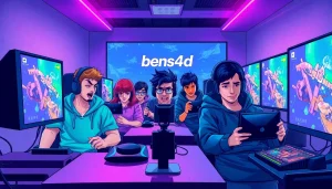 Tampilkan pengalaman bermain bensu4d alternatif game dengan pemain antusias di ruang permainan modern.