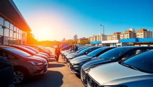 Chirie auto Moldova service showcasing a modern car fleet in Chisinau.