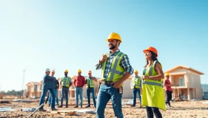 Builders collaborating on a construction site, highlighting the Texas association of builders.