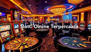 Experience excitement at Slot Online Terpercaya with vibrant slot machines and professional gaming ambiance.