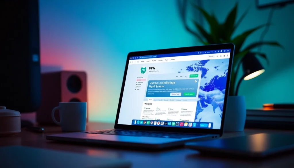 Download VPN fre easily with our simple setup guide on a modern laptop display.
