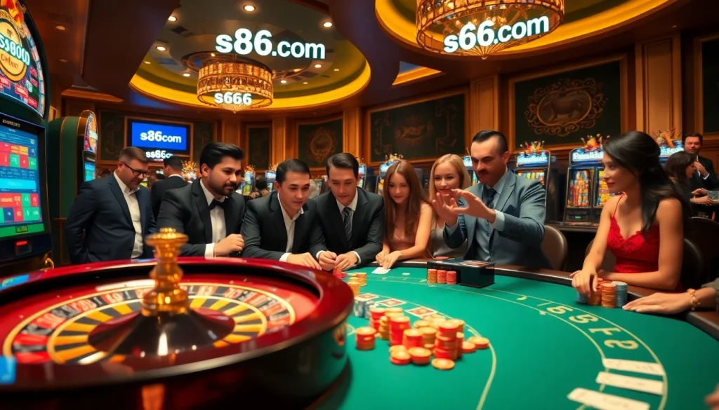 Experience the thrill of gambling at s86com with a vibrant poker scene featuring engaged players.