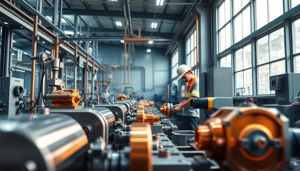 Copper plating process in a modern Malaysian diecasting facility, showcasing advanced machinery and skilled workers.