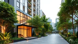 Showcase of tampines st 95 ec with modern architecture and lush landscaping.