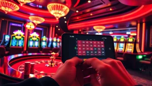 Thu hút người chơi bằng ứng dụng tik 88 trong môi trường casino sang trọng với những ánh đèn rực rỡ.