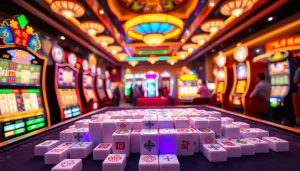 Menangkan pengalaman mahjong slot terbaik dengan suasana kasino yang ceria dan slot berwarna-warni.