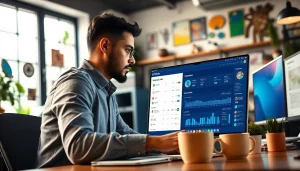 Boost engagement using TikTok SMM panel illustrated with analytics and vibrant workspace.