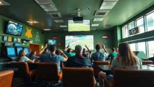 Exciting sports betting Alabama scene with friends enjoying a game.