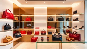 명품 이미테이션 고급 패션 액세서리의 세련된 전시 모습