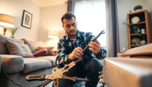 Heating repair somers ny service by a professional technician in a cozy living room.