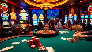 Experience the luxury of Haywin's vibrant casino with exciting poker action and lively gaming.