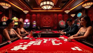 Experience the excitement of mahjong ways 2 at a luxurious casino table filled with vibrant tiles and chips.