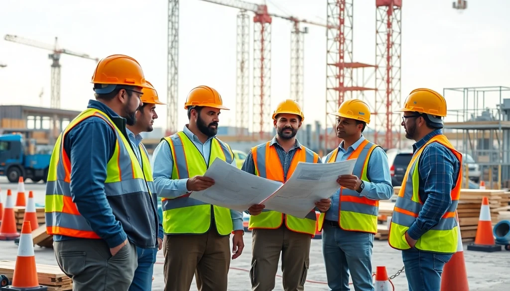 Engaged construction association South Carolina members collaborating on project plans.