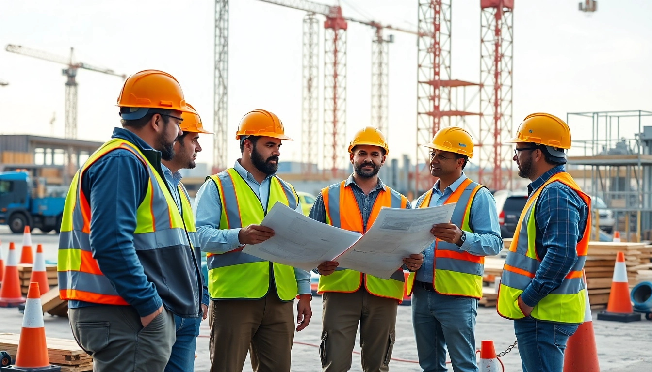 Engaged construction association South Carolina members collaborating on project plans.