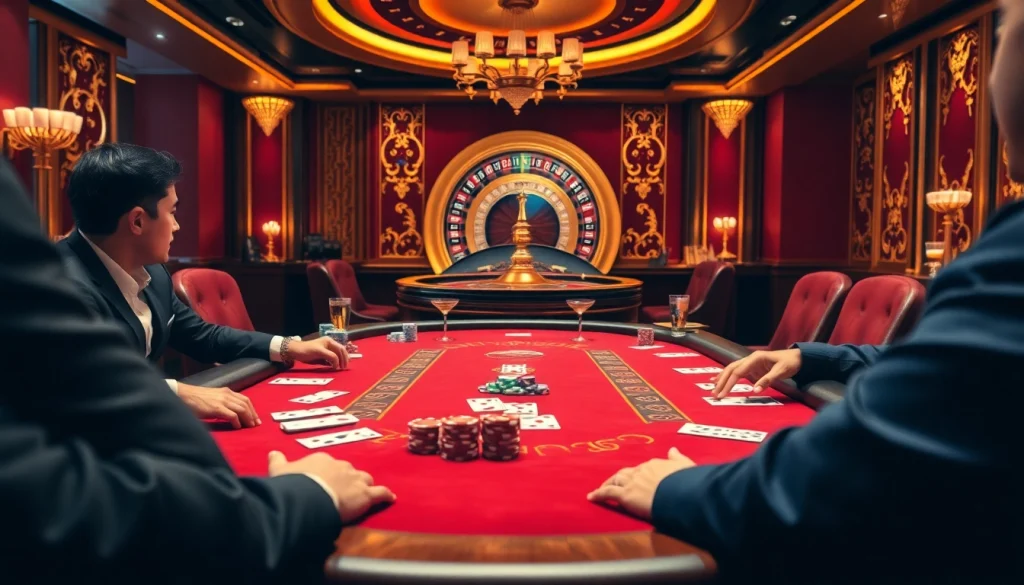 Experience thrilling gameplay at KJC casino with engaging poker action and vibrant atmosphere.