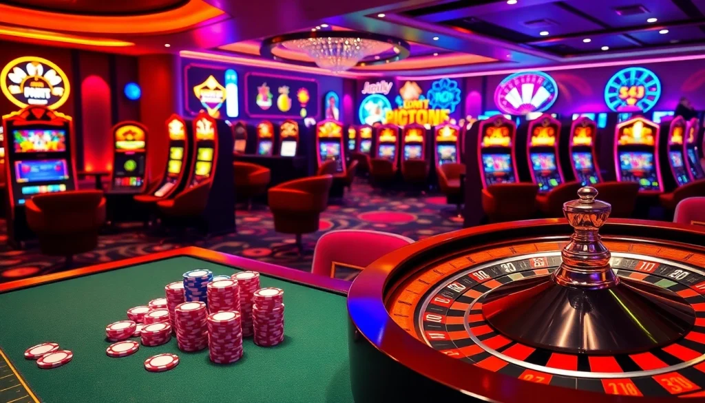 S8.COM players enjoying poker and slot excitement in a luxurious online casino