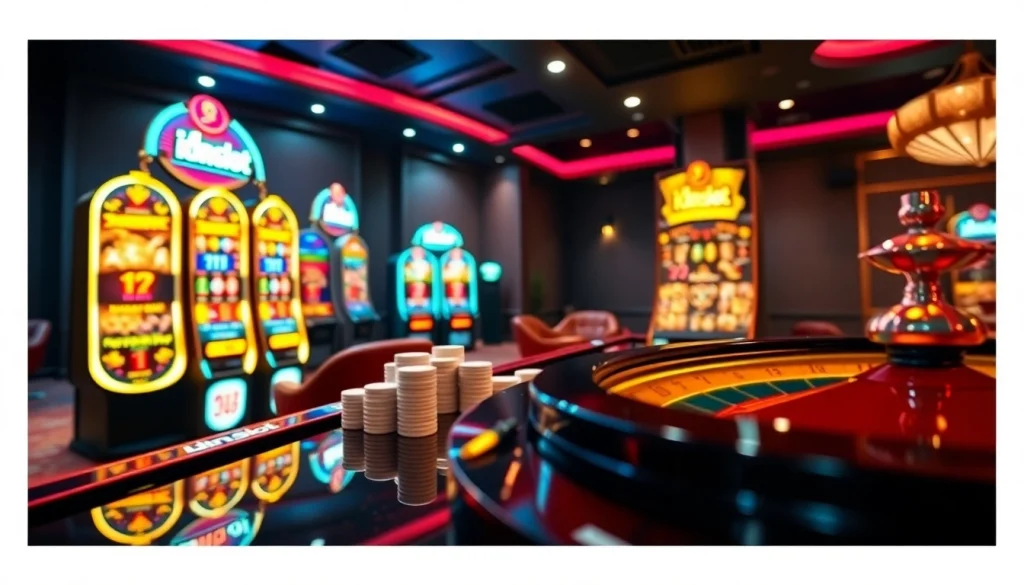 Experience the thrill of idnslot with vibrant slot machines and high-stakes poker tables.