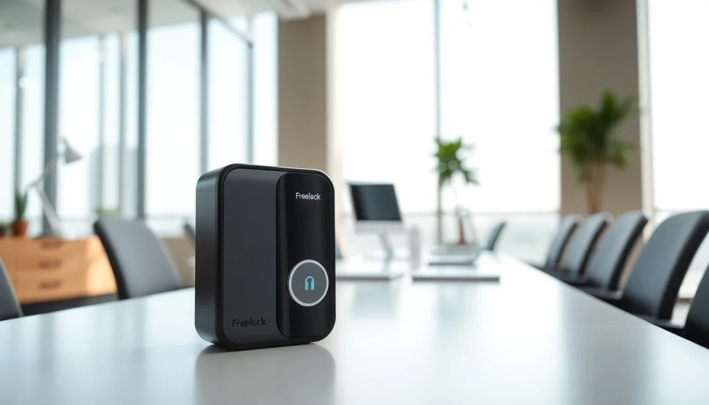 Freelock Produkt in modernem Büro-Setting, das Benutzerfreundlichkeit zeigt.