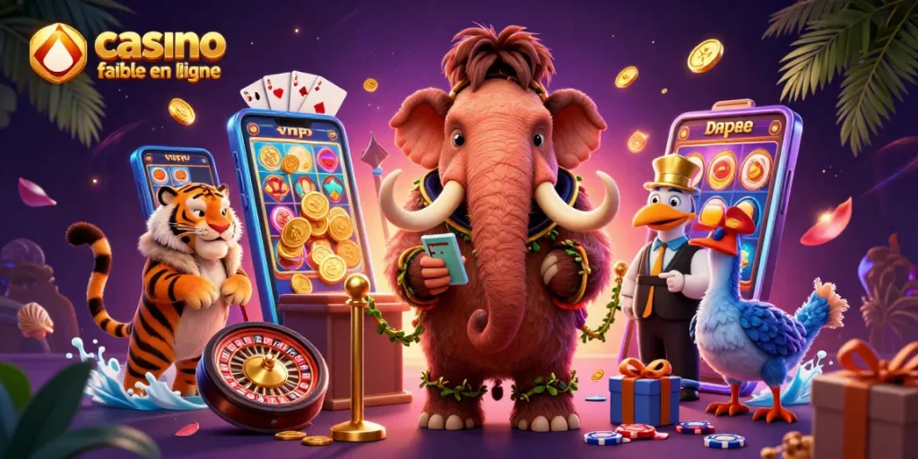 Jouez avec sécurité sur un casino fiable en ligne, vibrant et dynamique, où les personnages animaliers accueillent les joueurs.